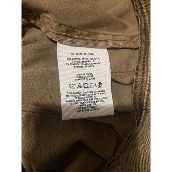 Hei Hei Anthropologie Cropped Military Utility Jacket Taupe Green Large - Picture 6 of 6